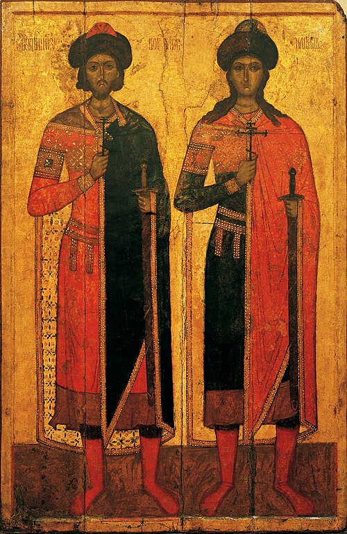 Благоверные князья-страстотерпцы Борис и Глеб, автор: anonimus, 14th century