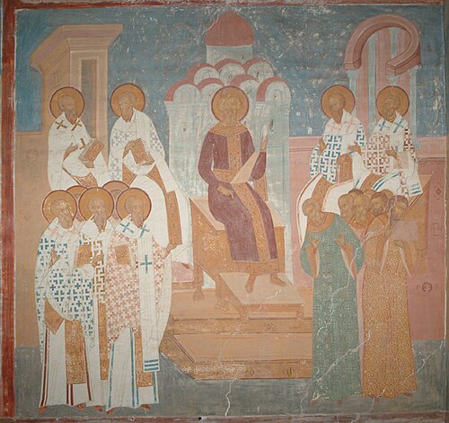 Fifth Ecumenical Council: Constantinople II (553), by Dionisius, circa 1502