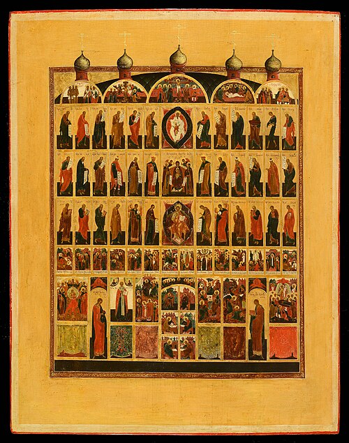 The Iconostasis, by Anonymous Russian icon painter (before 1917), second half 19th century