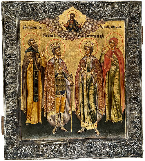 Monasticism, by Anonymous Russian icon painter (before 1917), 18th century