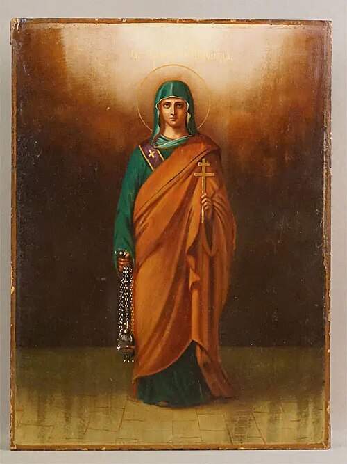 Sfânta Cuvioasă Olimpiada diaconița, de Unknown author, 19th-20th Century