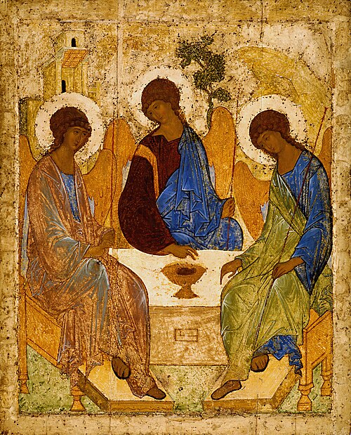 Rublev's Trinity Icon, by Andrei Rublev, from 1425 until 1427